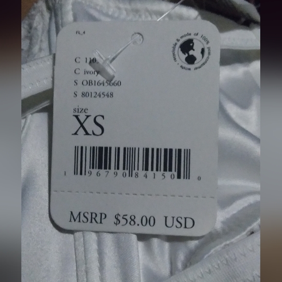 Free People Intimately Free Lots Of Love Strapless Underwire Bra Ivory Size XS - Picture 9 of 9